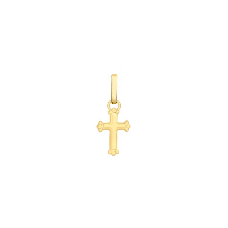 9ct Yellow Gold 8x18mm Cross Pendant