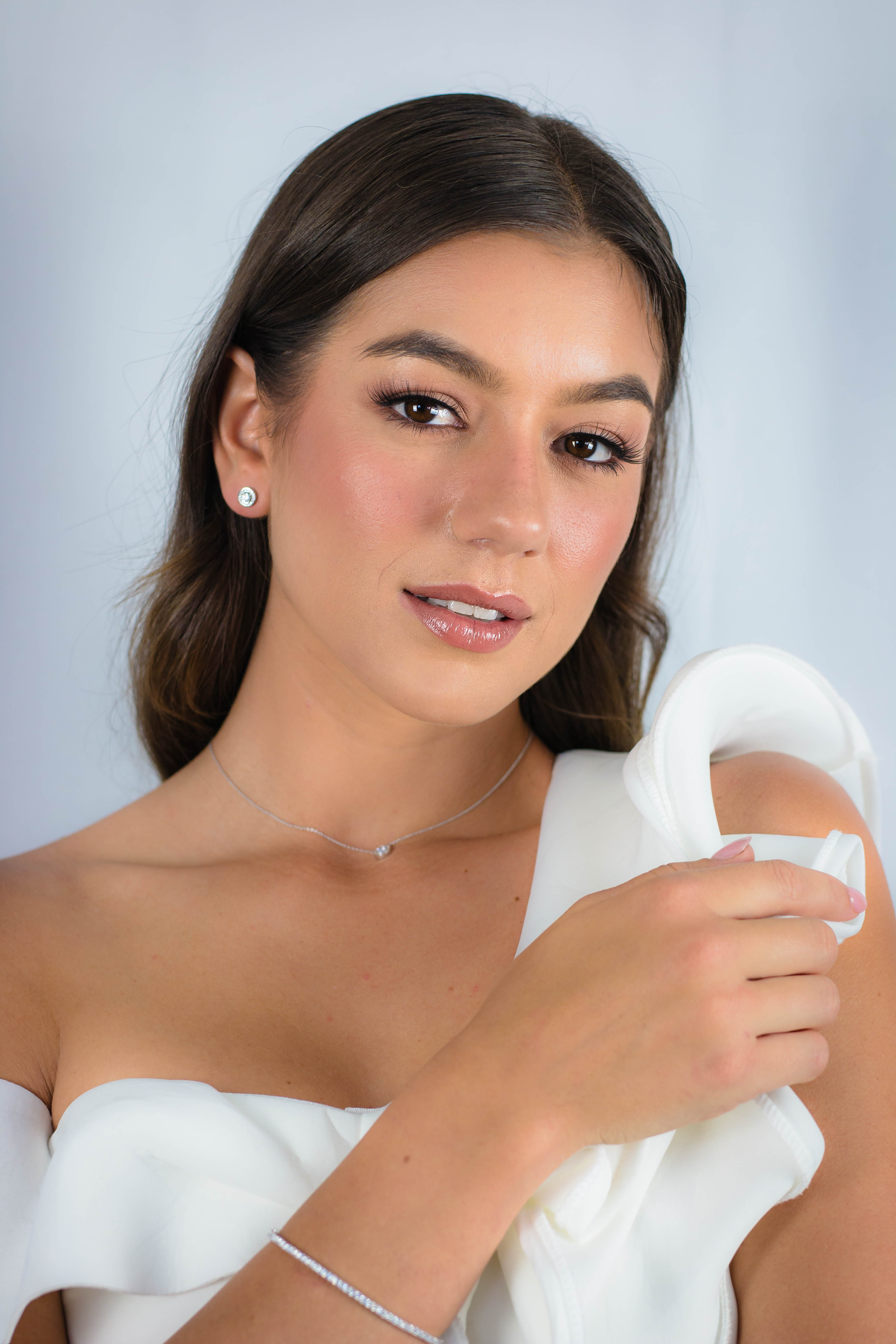 Georgini Milestone Cubic Zirconia Halo Earrings in Silver