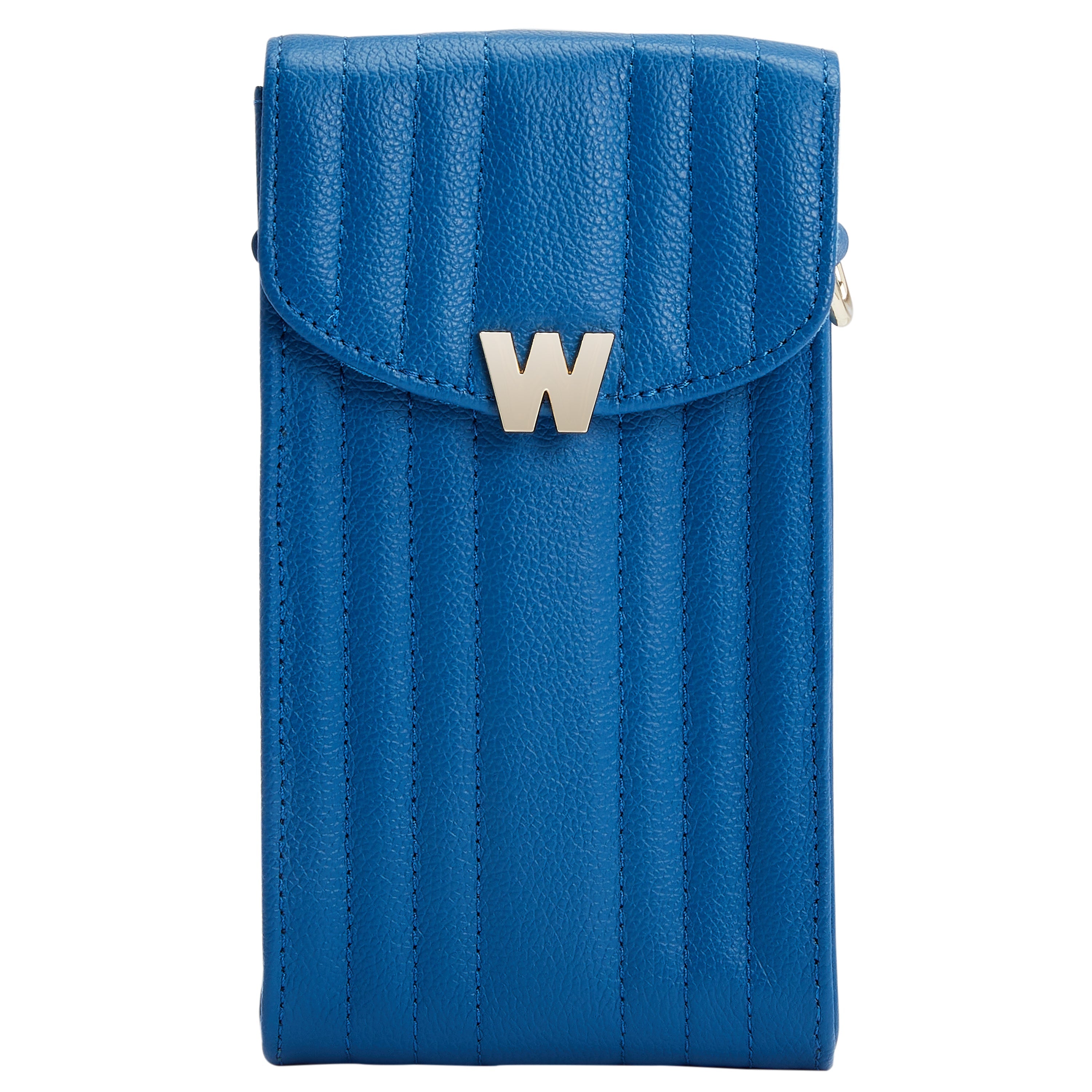 Wolf Mimi Phone Case with Wristlet & Lanyard Blue