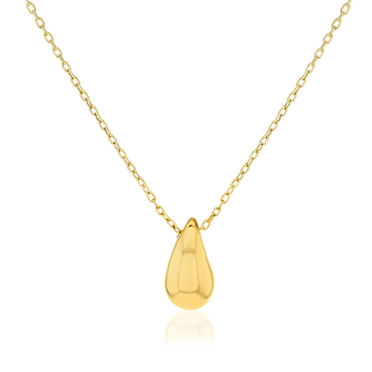 9ct Yellow Gold Teardrop Sliding Pendant (Small)