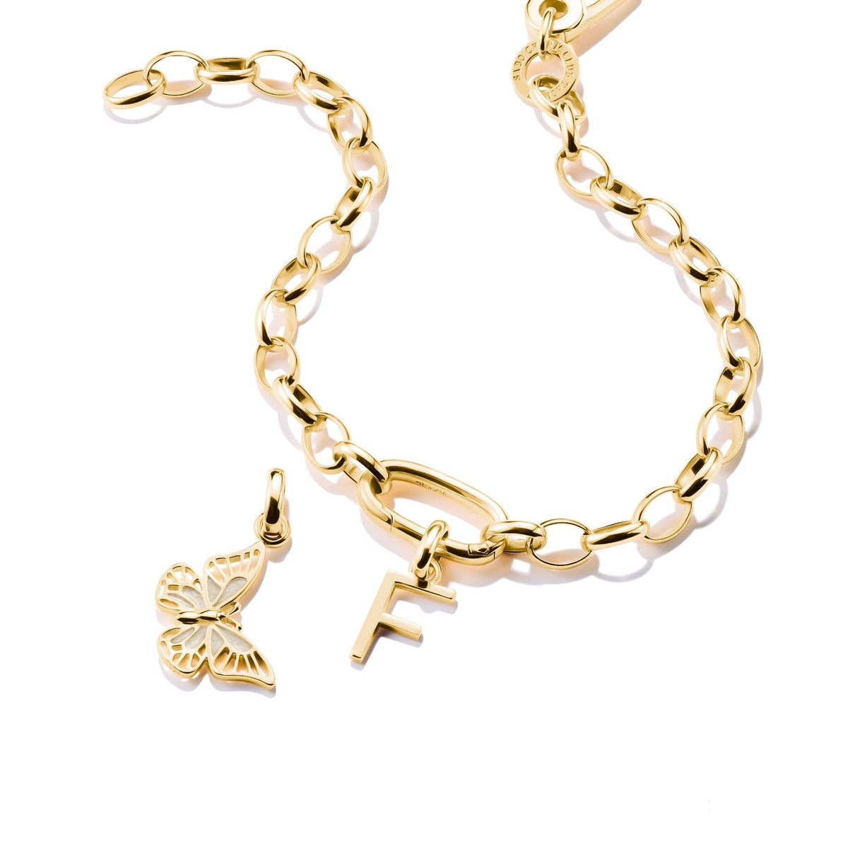THOMAS SABO Connect Charm letter F Gold