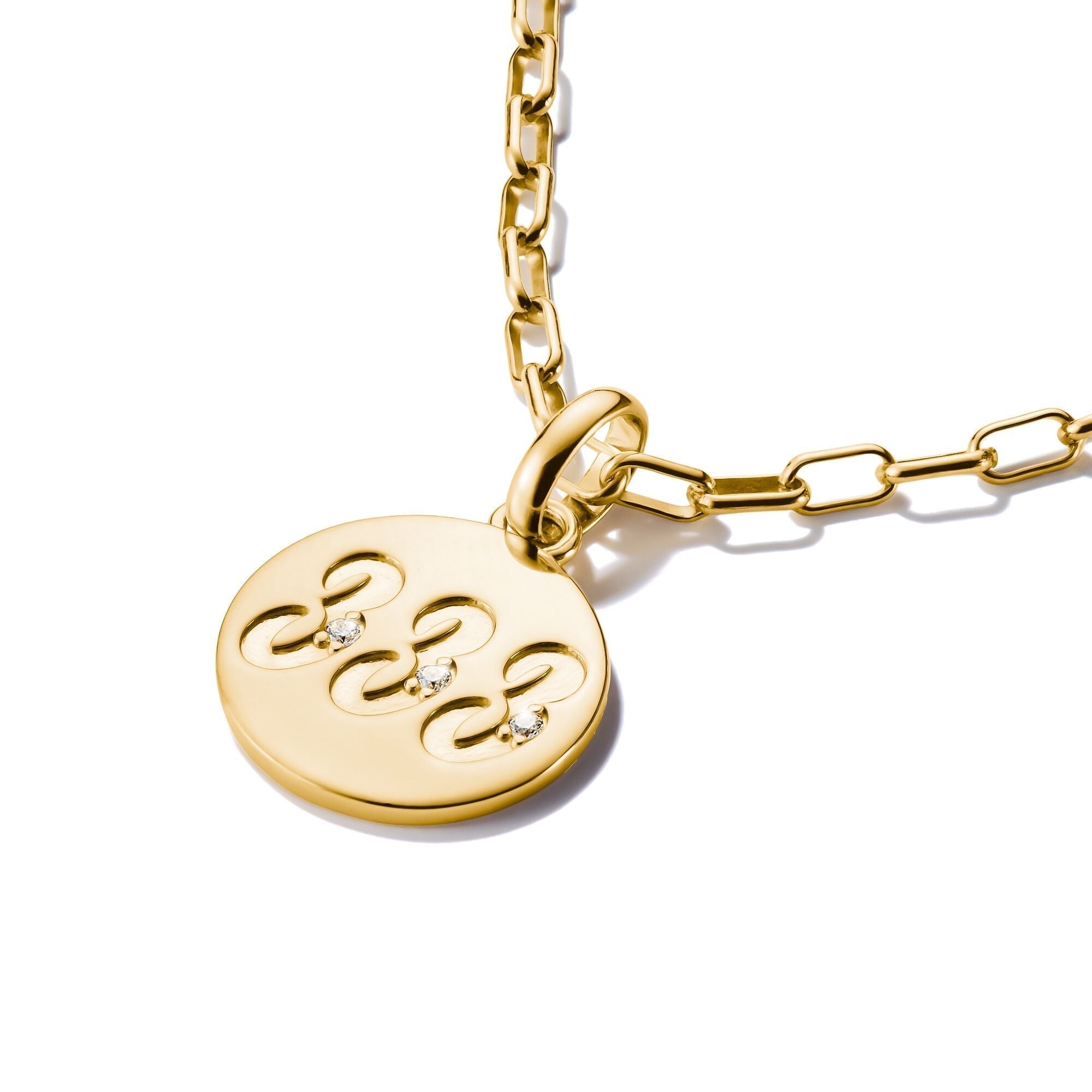 THOMAS SABO Connect Charm angel number 333 with stones Gold