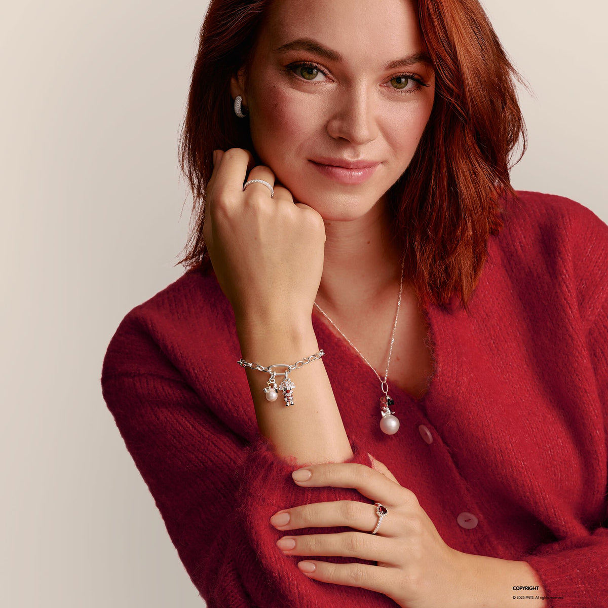 THOMAS SABO Connect Charm Pearl Snoopy & Woodstock PEANUTS