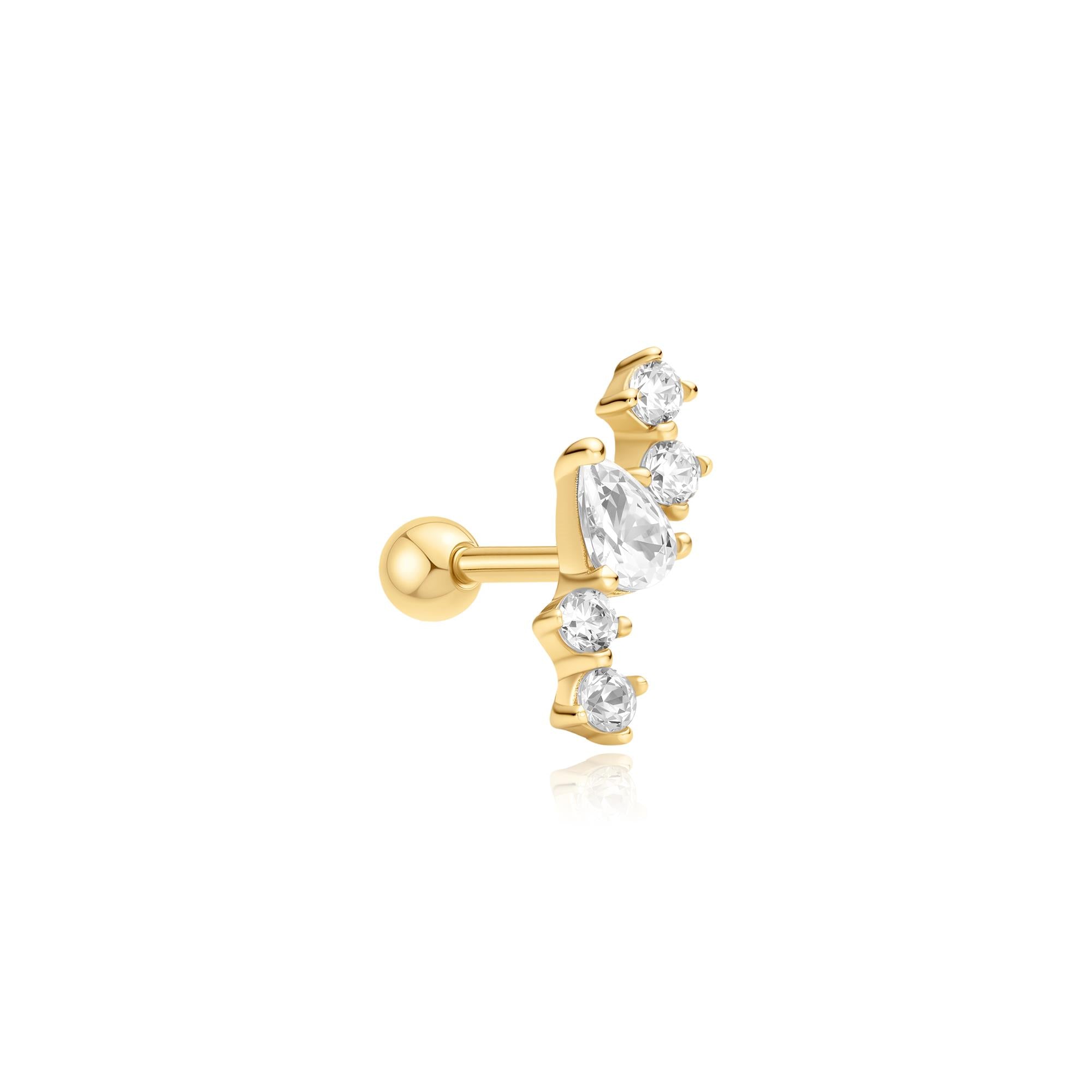 Ania Haie Gold Constellation Barbell Single Earring