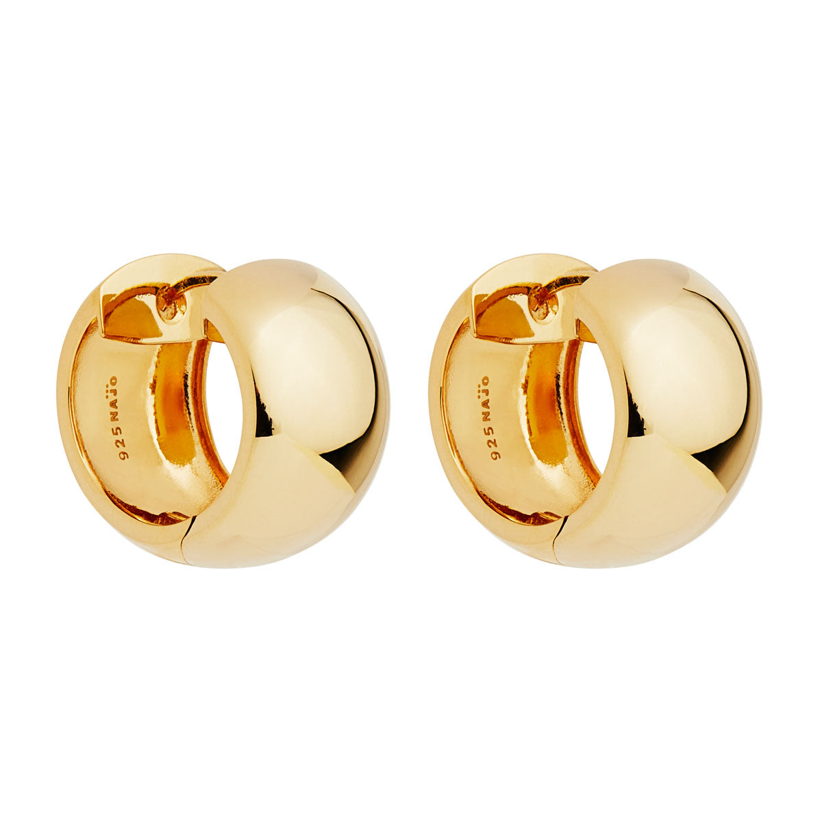 NAJO Daynight Yellow Gold Huggie Earrings