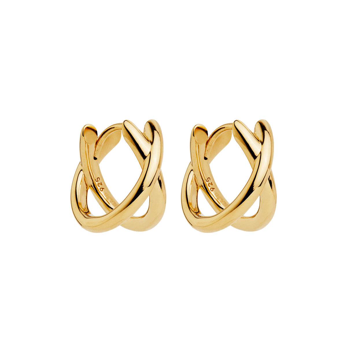NAJO Moonkiss Yellow Gold Huggie Earrings
