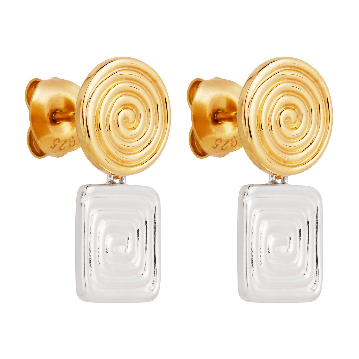 NAJO Labyrinthe Two-Tone Earrings