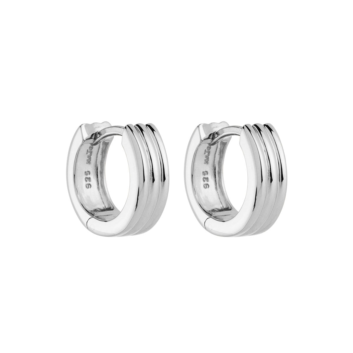 NAJO Carrousel Silver Huggie Earrings