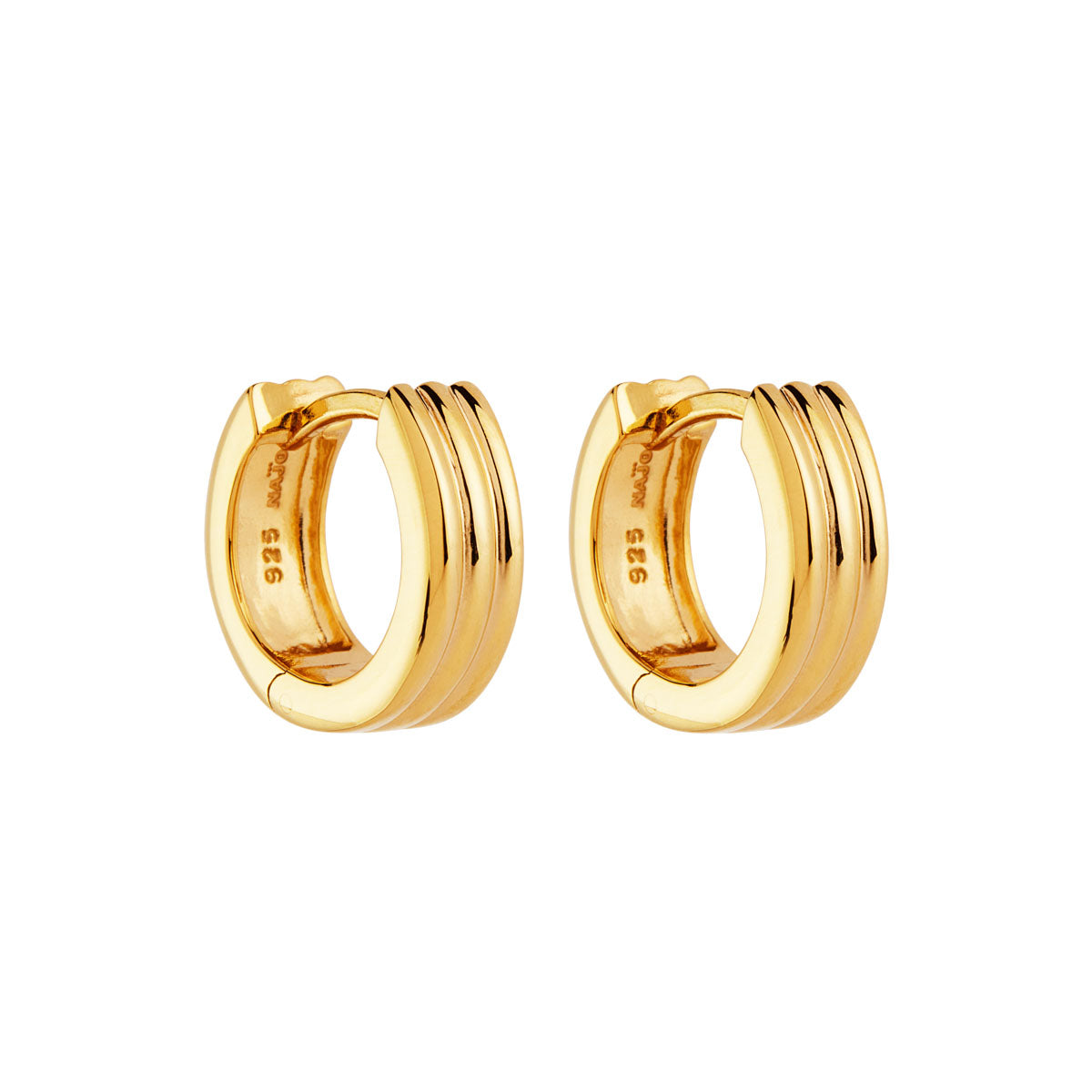 NAJO Carrousel Yellow Gold Huggie Earrings