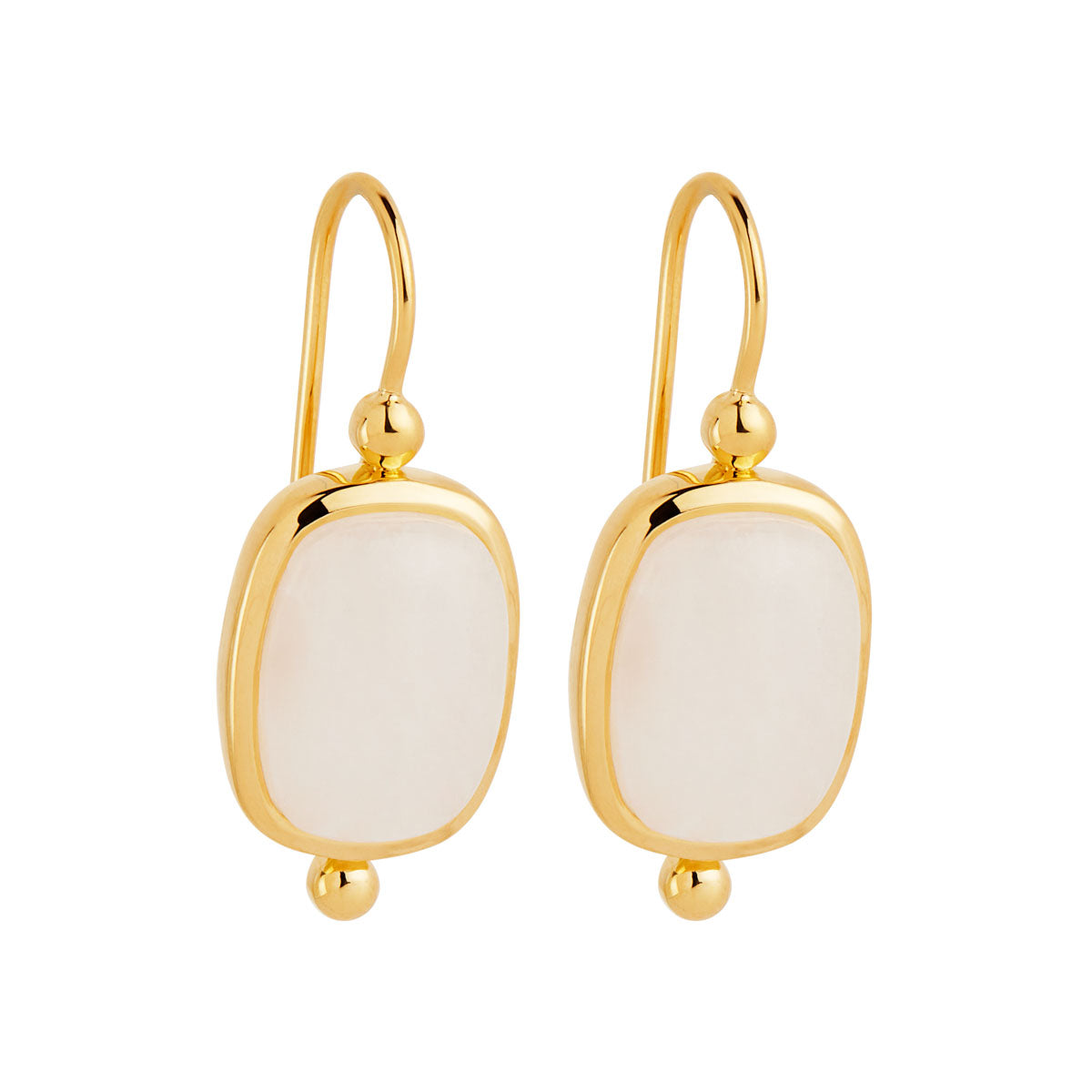 NAJO Fleur Yellow Gold Rainbow Moonstone Earrings