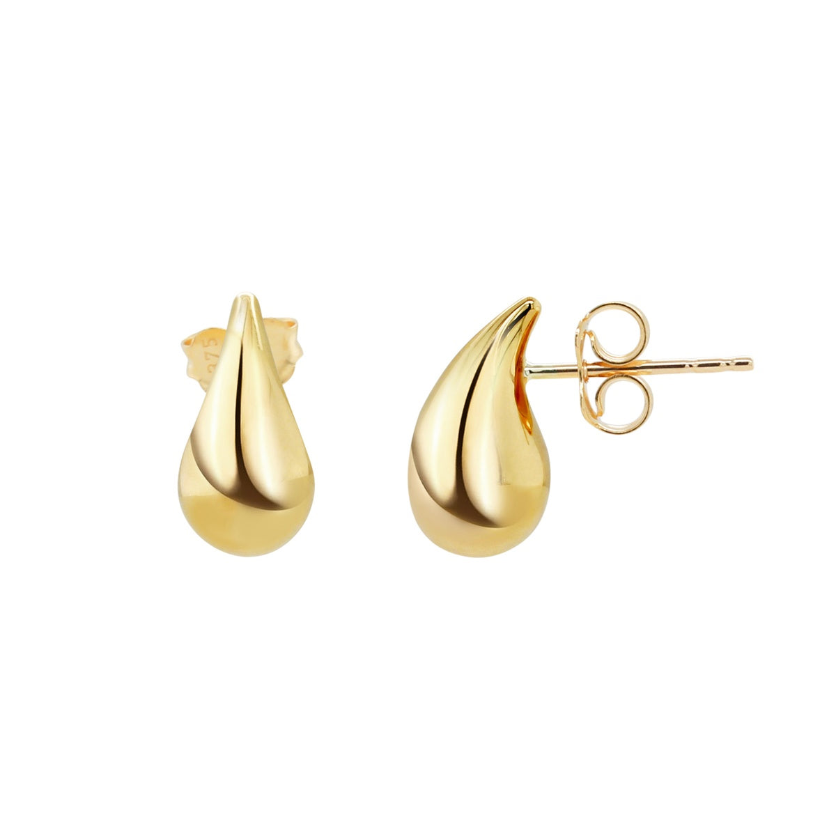 9ct Yellow Gold Teardrop Stud (Small)