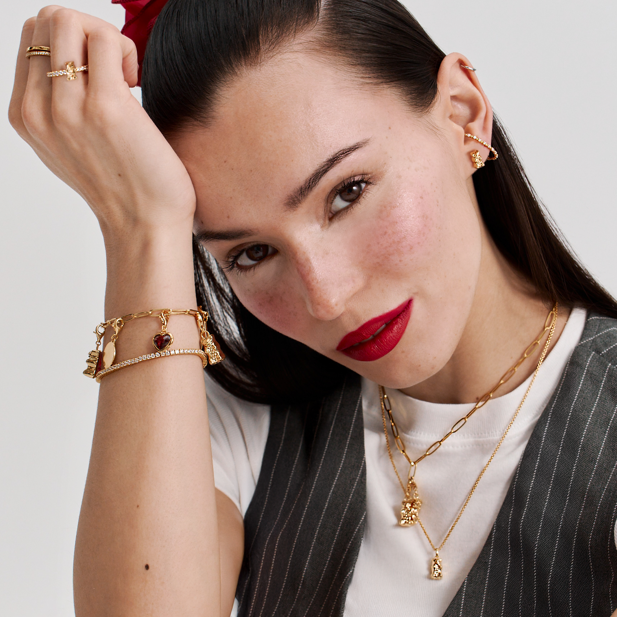 THOMAS SABO Ear studs with Gold HARIBO goldbear