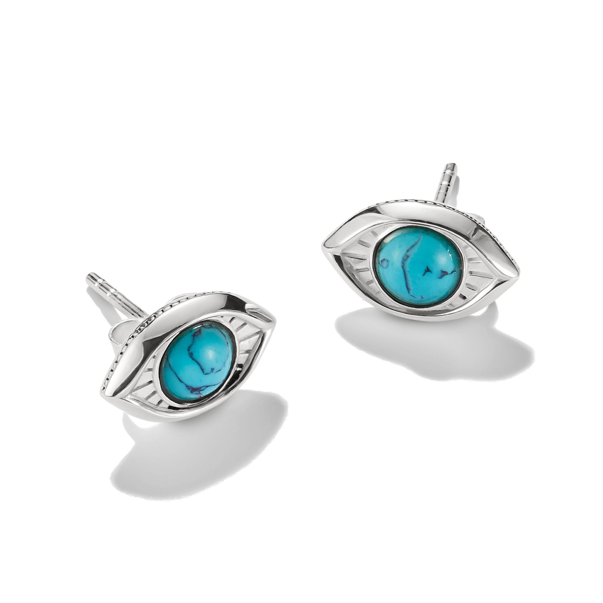 THOMAS SABO Turquoise Eye Stud Earrings Silver