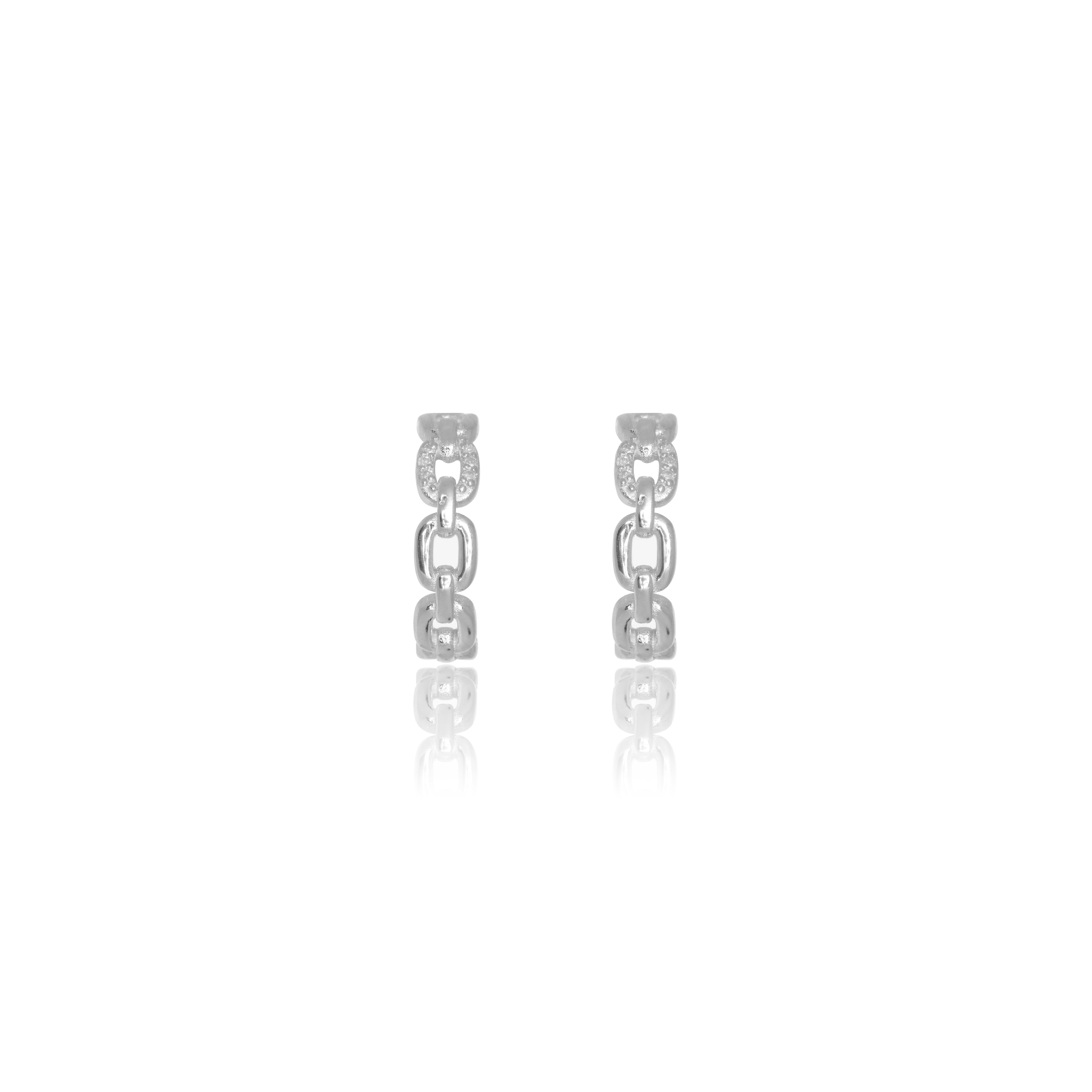 Diamonds by Georgini Twelve Natural Diamond Link Earrings Silver