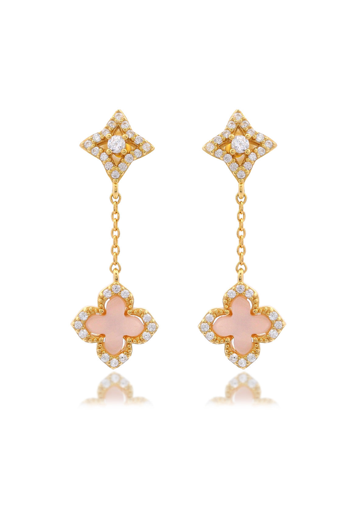 Georgini Sydney Soirée Fairwater Mother of Pearl Drop Earrings Gold