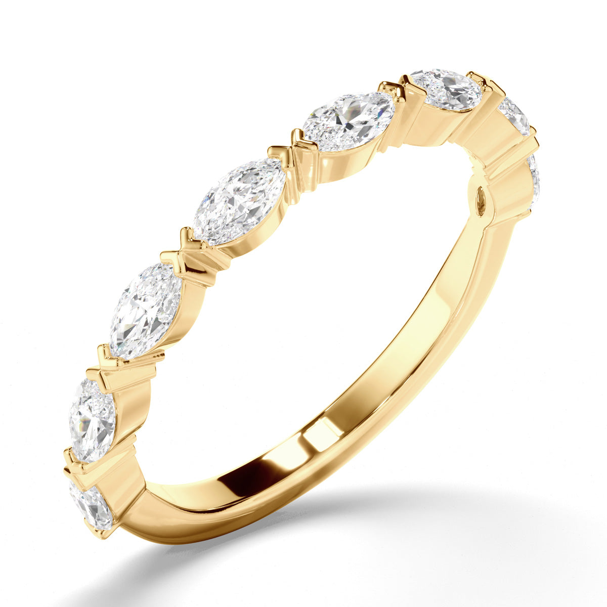 Marquise Cut Diamond Wedding Ring