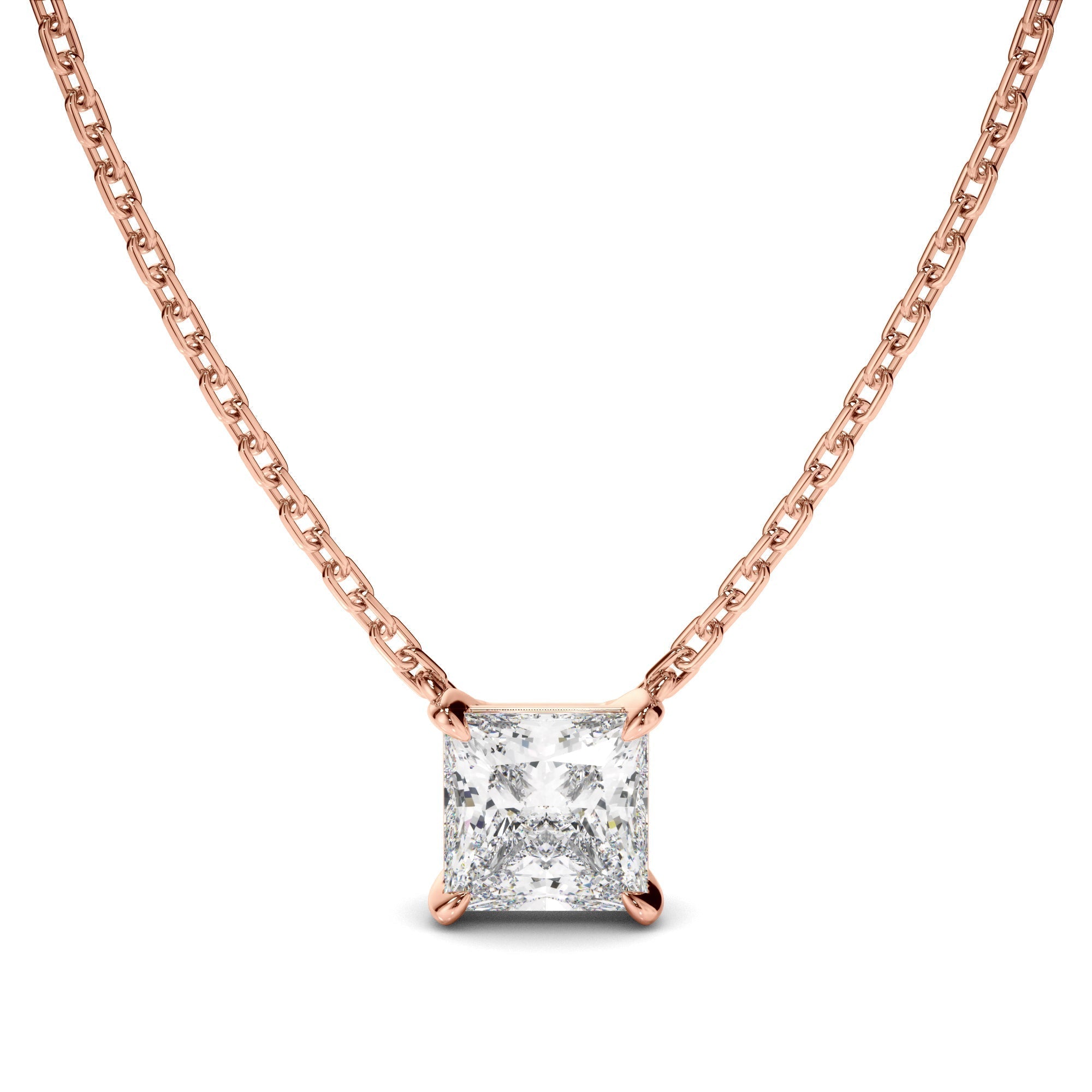 Princess Cut Diamond Necklet