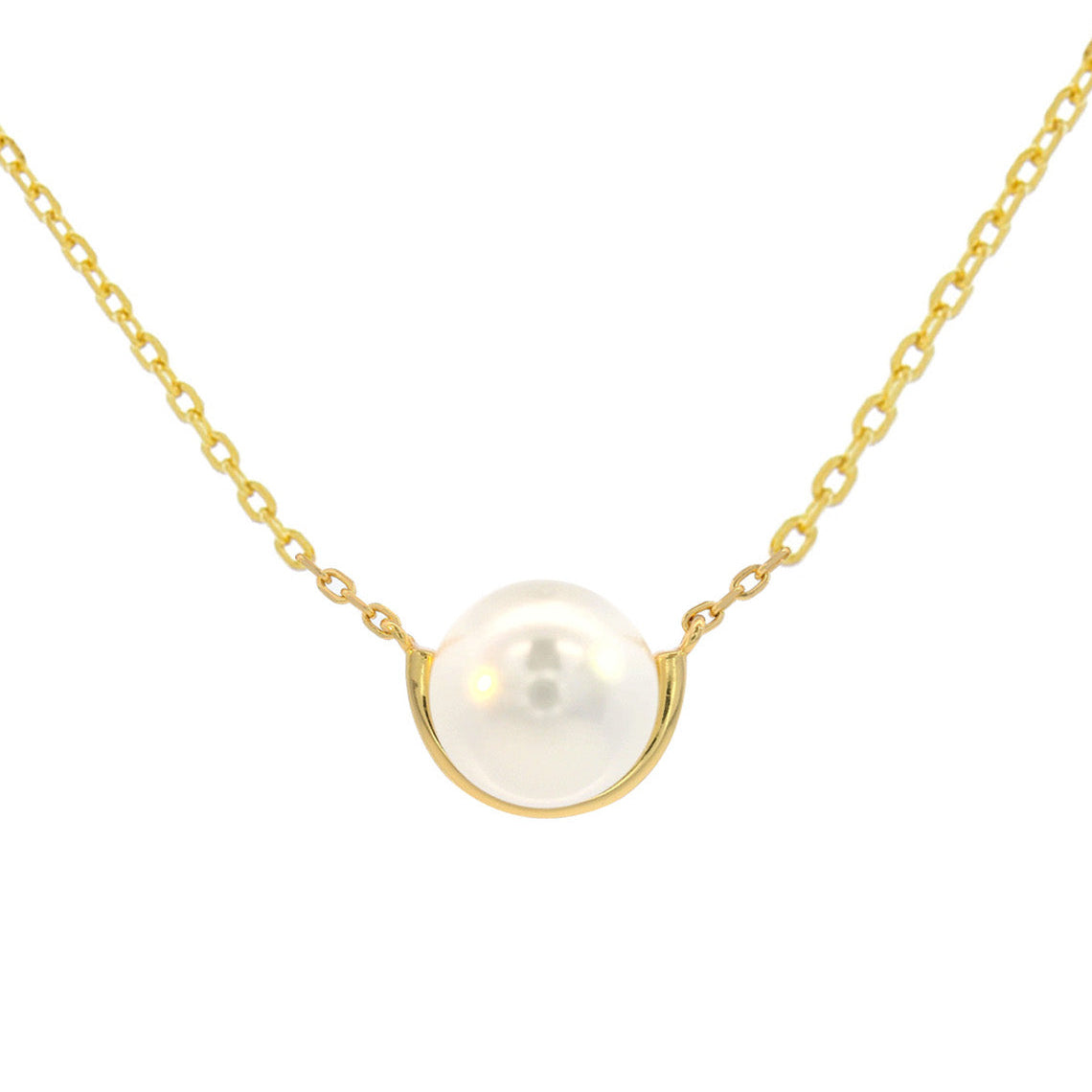 Adagio Crescent Nine-2-Five Pearl Necklace Gold