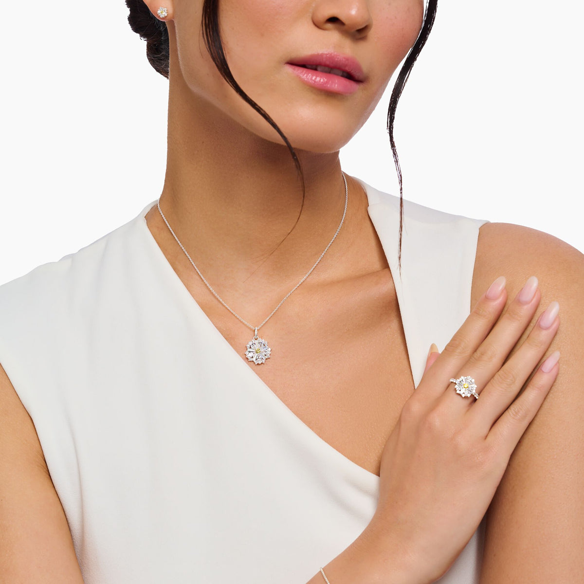 THOMAS SABO Lovely Daisy Pendant Chain in Silver