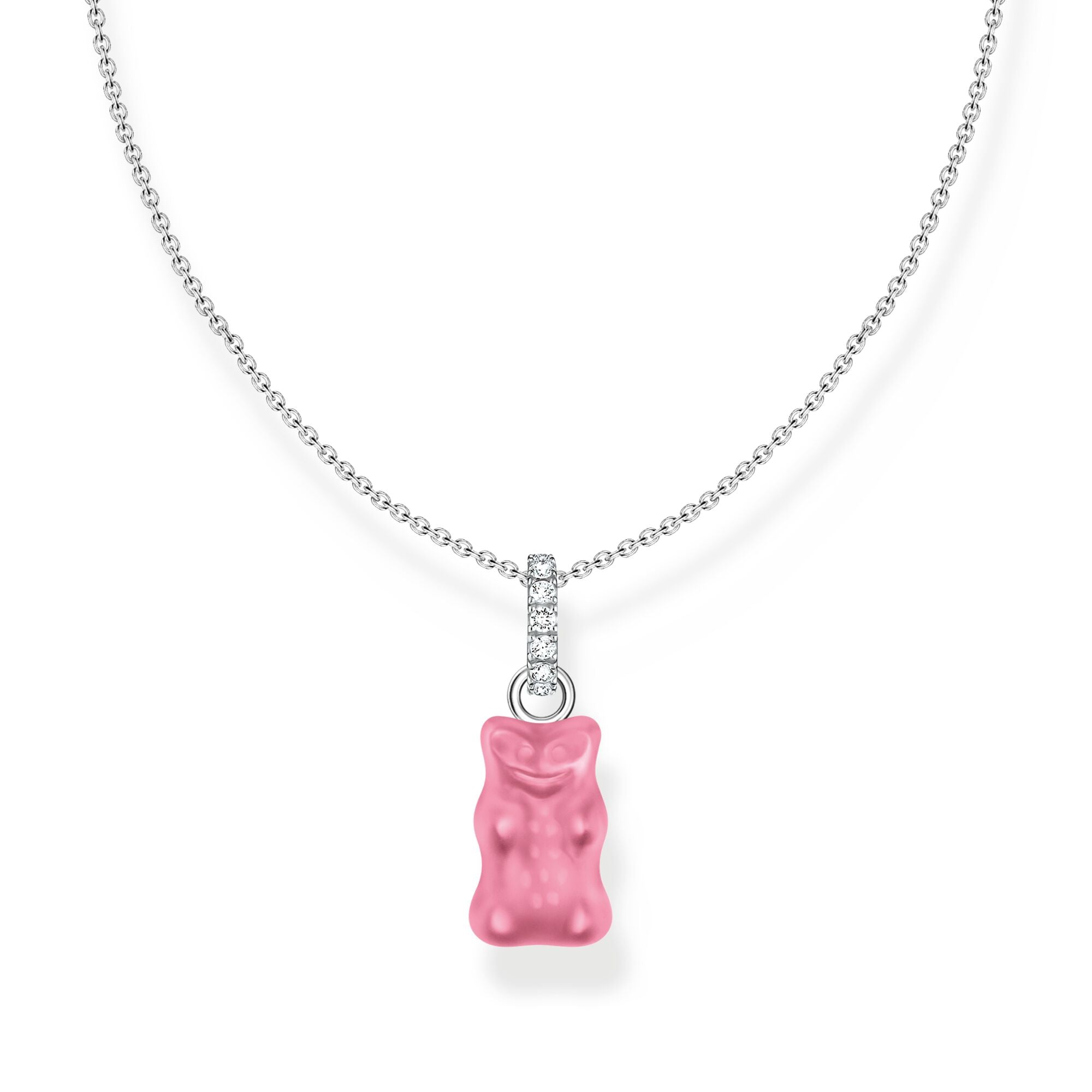 THOMAS SABO Necklace with pink Goldbears pendant and zirconia