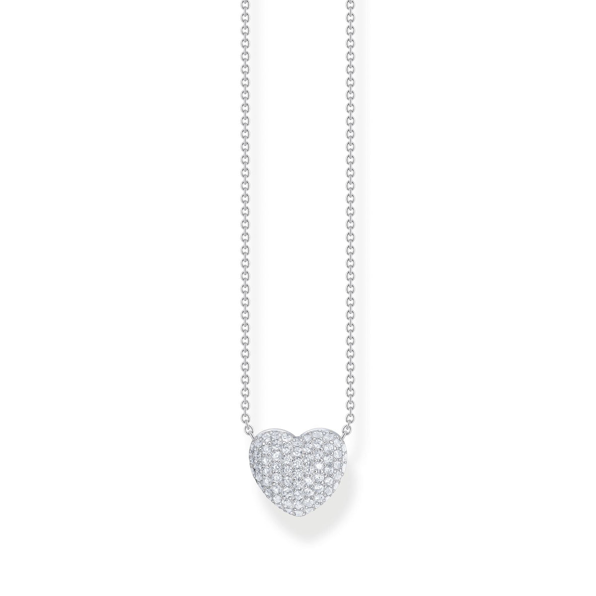 THOMAS SABO Necklace with heart pendant and white zirconia