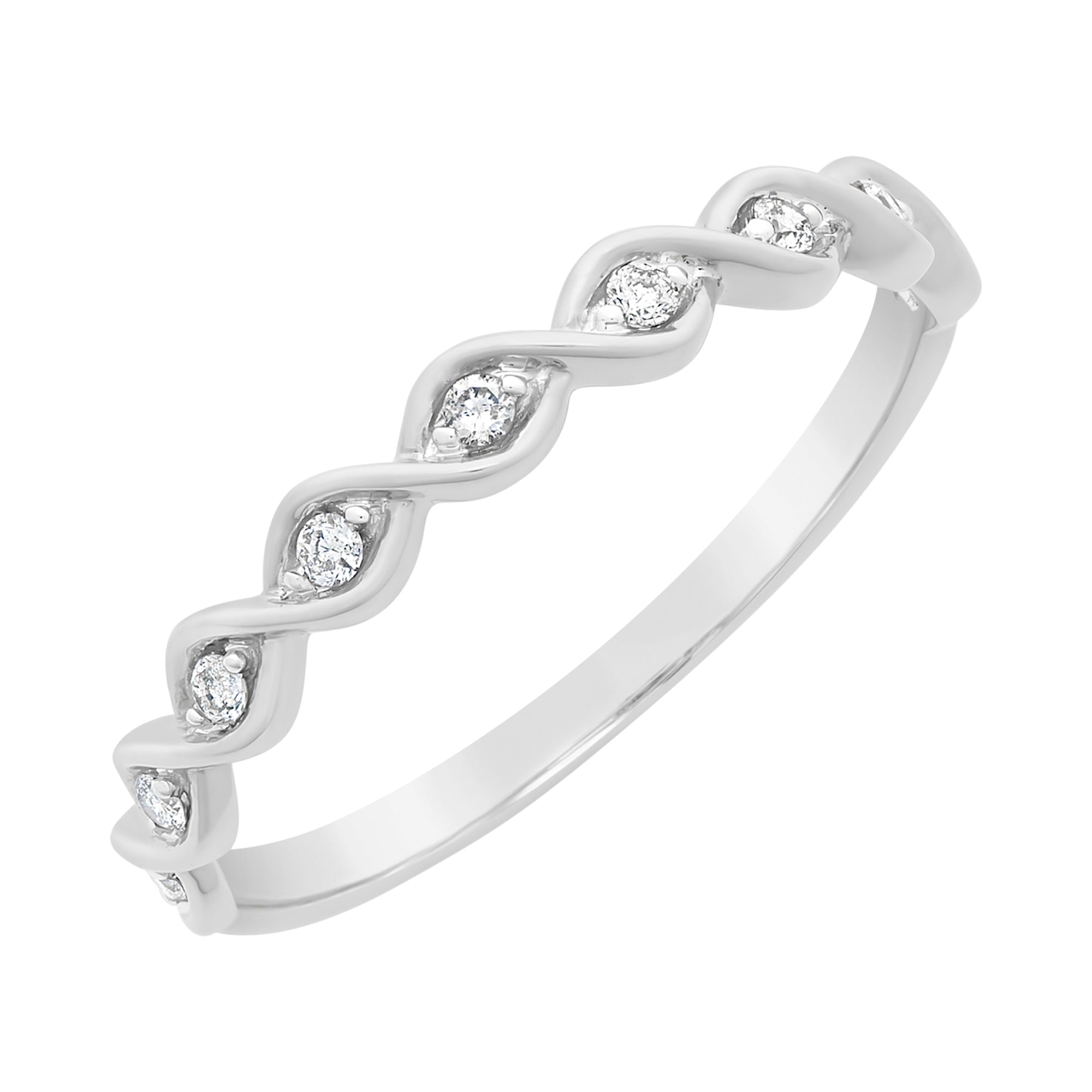 9ct White Gold Diamond Ring