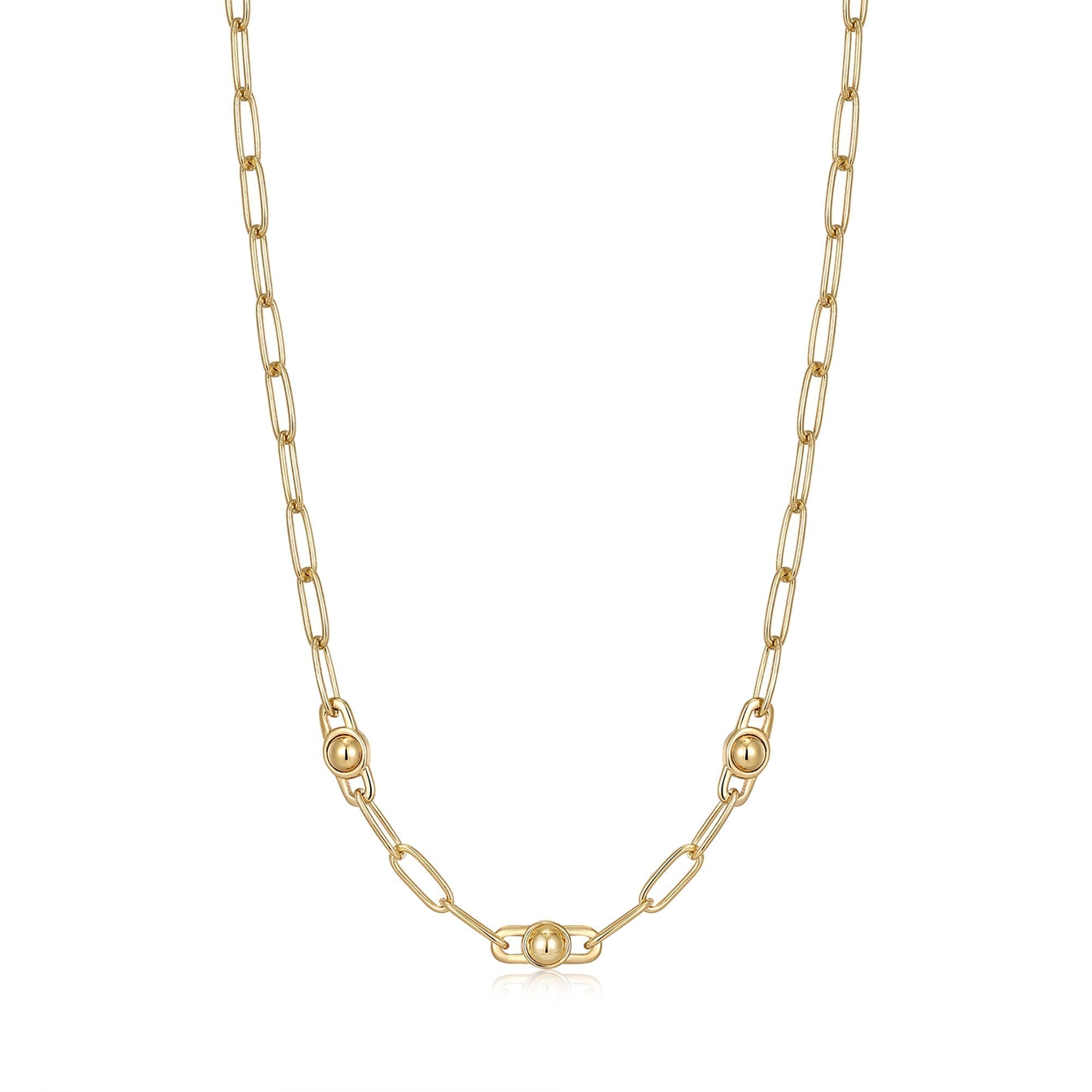 Ania Haie Gold Orb Link Chunky Chain Necklace
