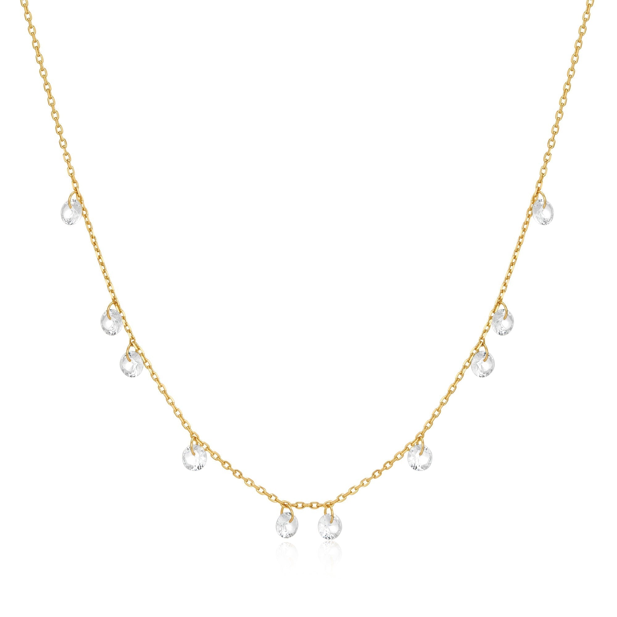 Ania Haie Gold Droplet Station Necklace