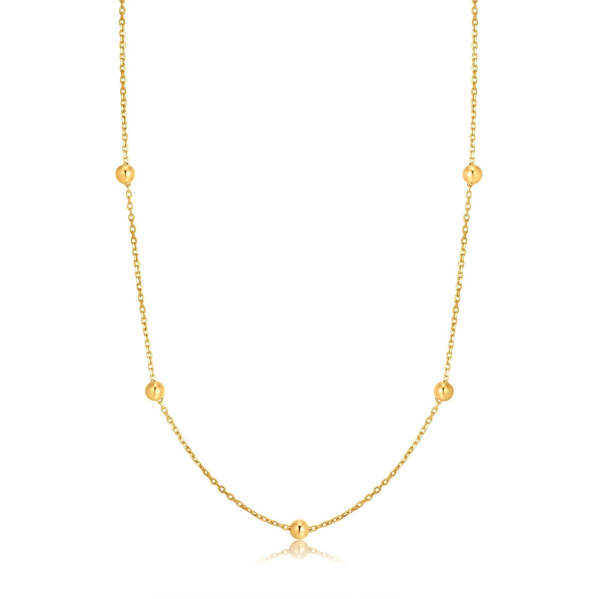 Ania Haie 14ct Gold Beaded Necklace