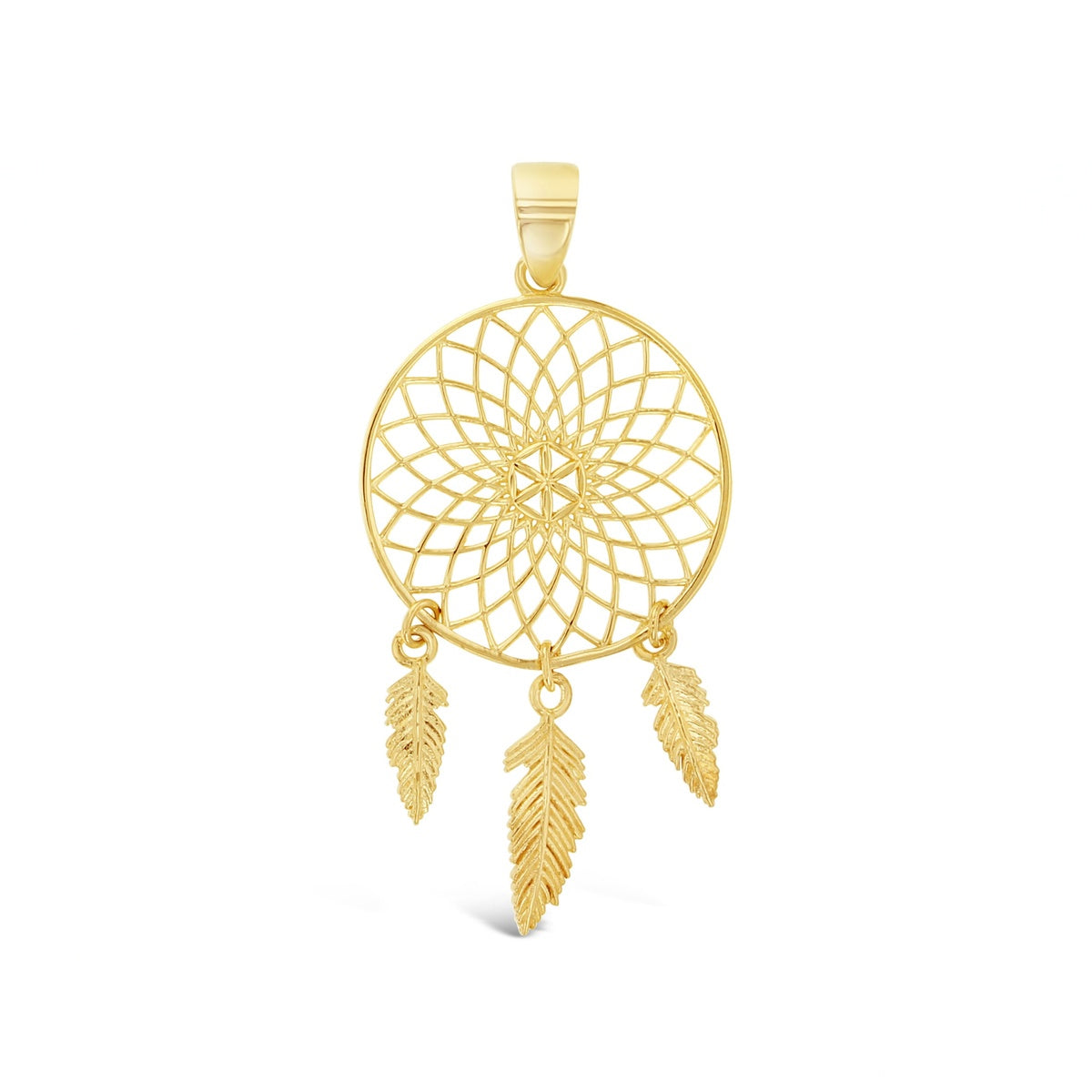 9ct Yellow Gold Dreamcatcher Pendant
