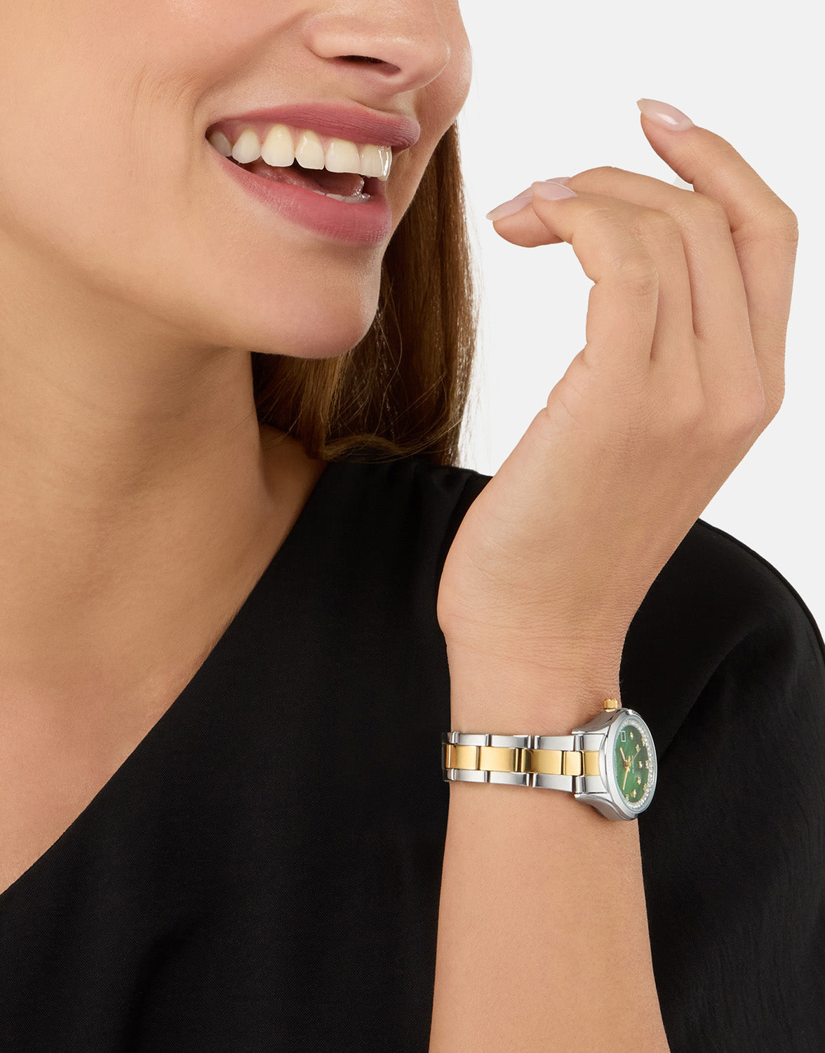 Sekonda Womens Catherine Green Dial Two-Tone Bracelet 27mm Watch