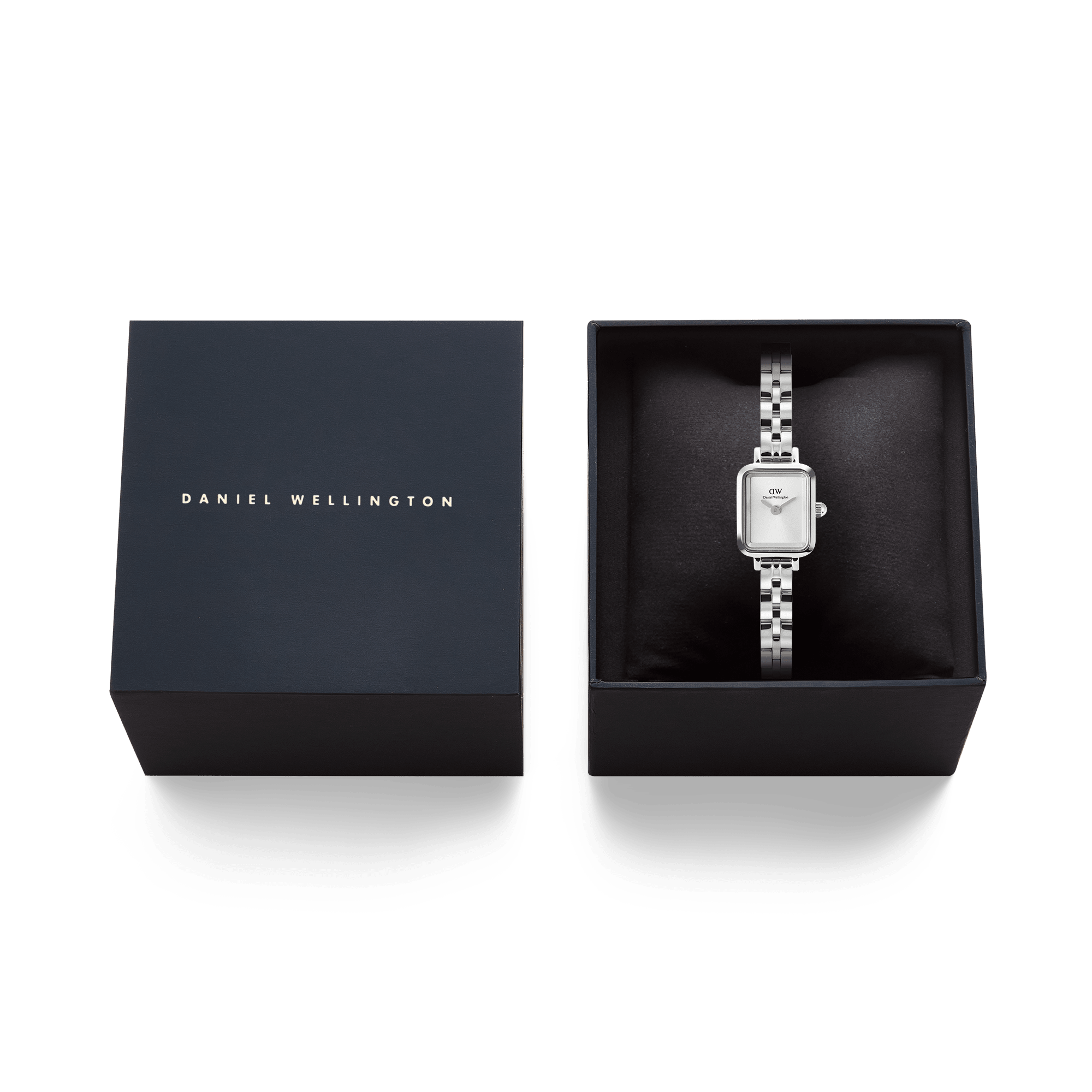 Daniel Wellington Quadro Mini Arch 3-link White Sunray Silver