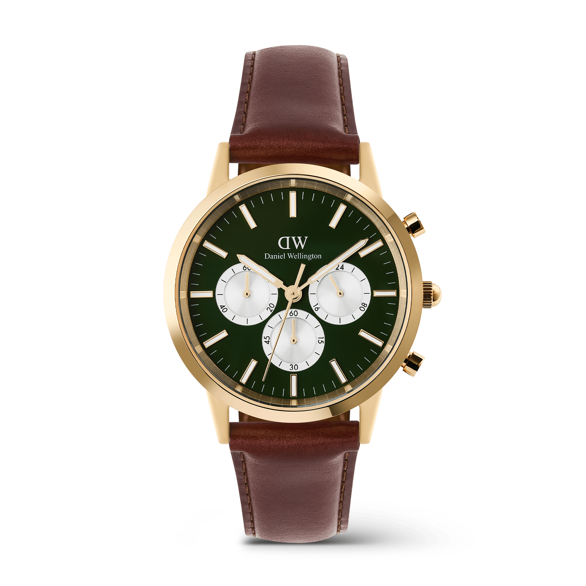 Daniel Wellington Iconic Chronograph St Mawes Emerald Panda Gold