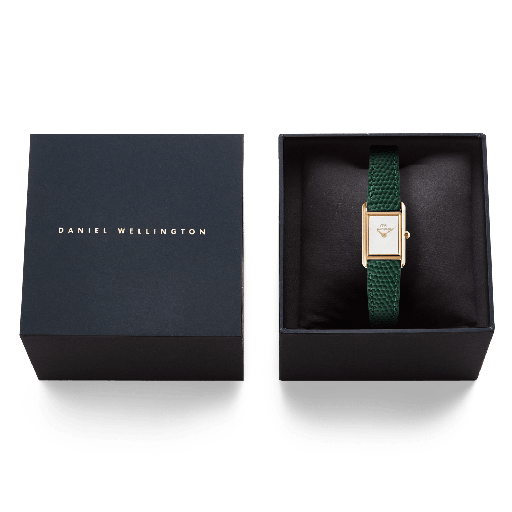 Daniel Wellington Bound Mini Green Lizard Rose Gold
