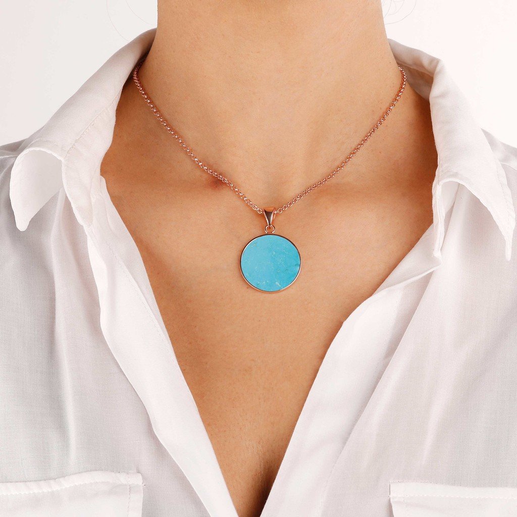 Bronzallure Magnesite Disc Necklace