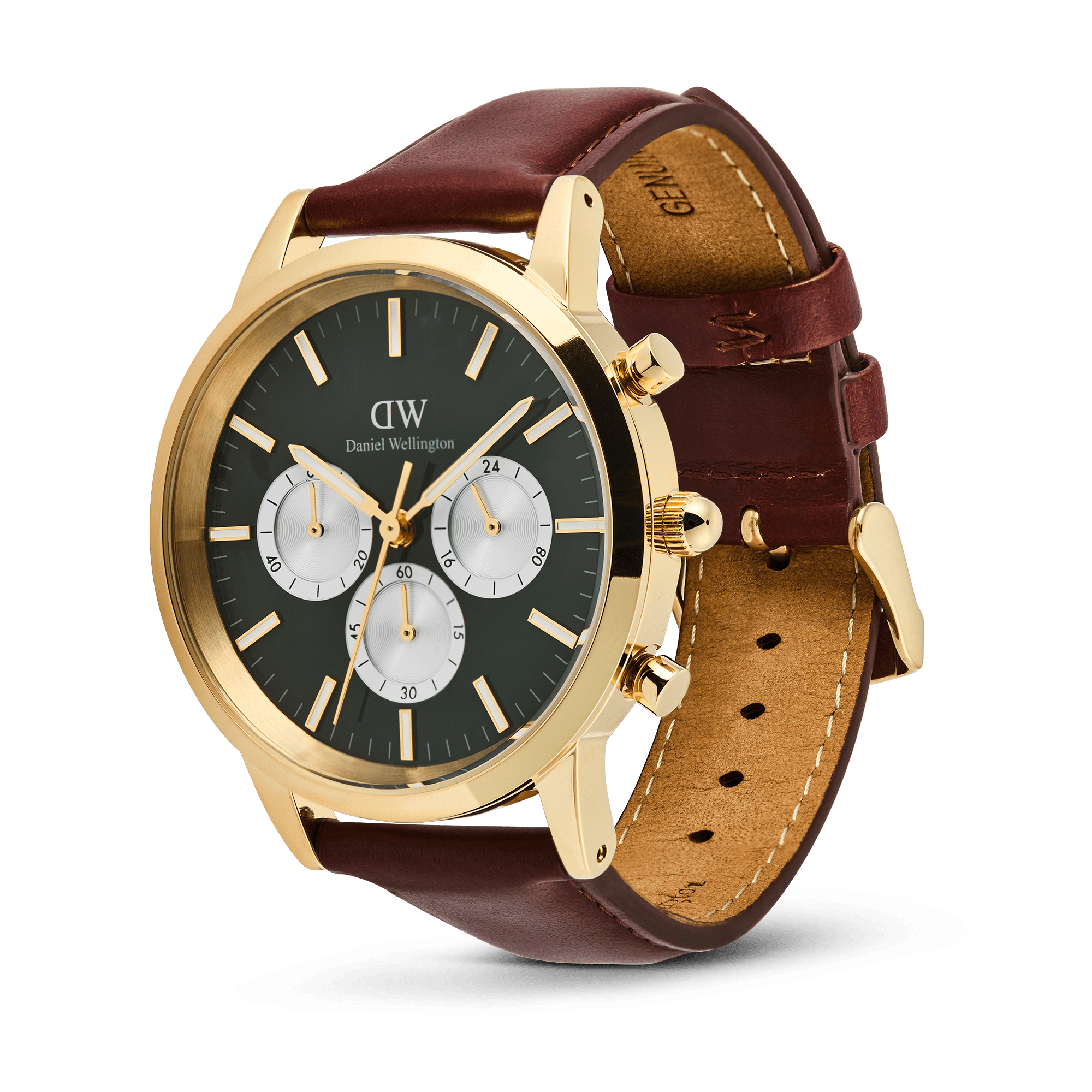 Daniel Wellington Iconic Chronograph St Mawes Emerald Panda Gold