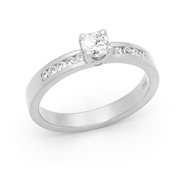 18ct Yellow Gold Round Brilliant Cut 0.48ct Diamond Engagement Ring