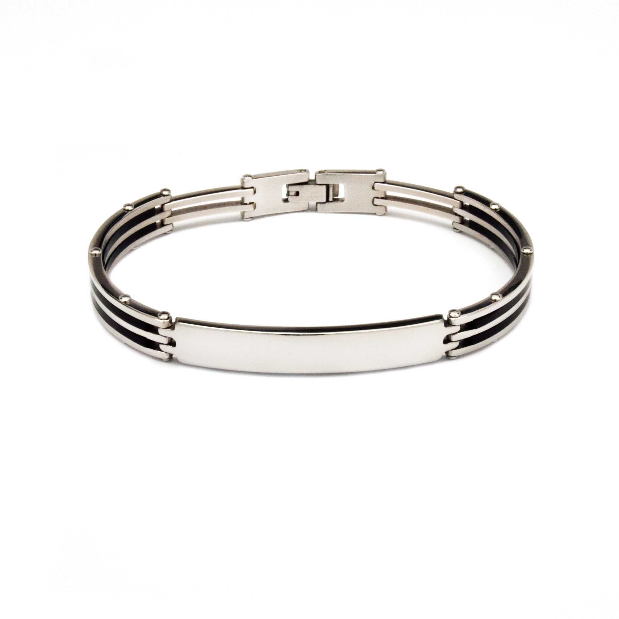 Stainless Steel Linear Gents Bracelet