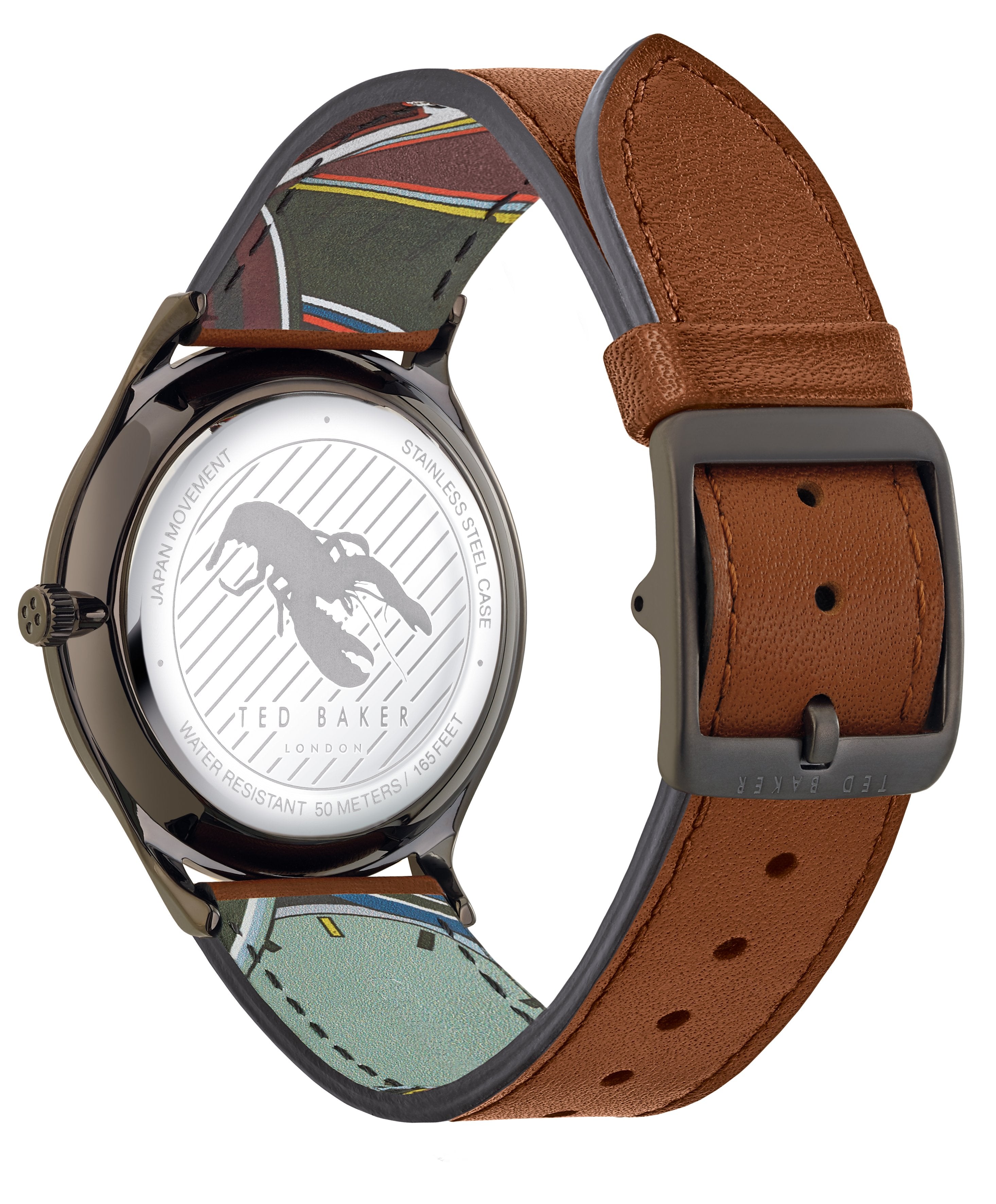 Ted Baker Manhatt Black Dial Brown Watch