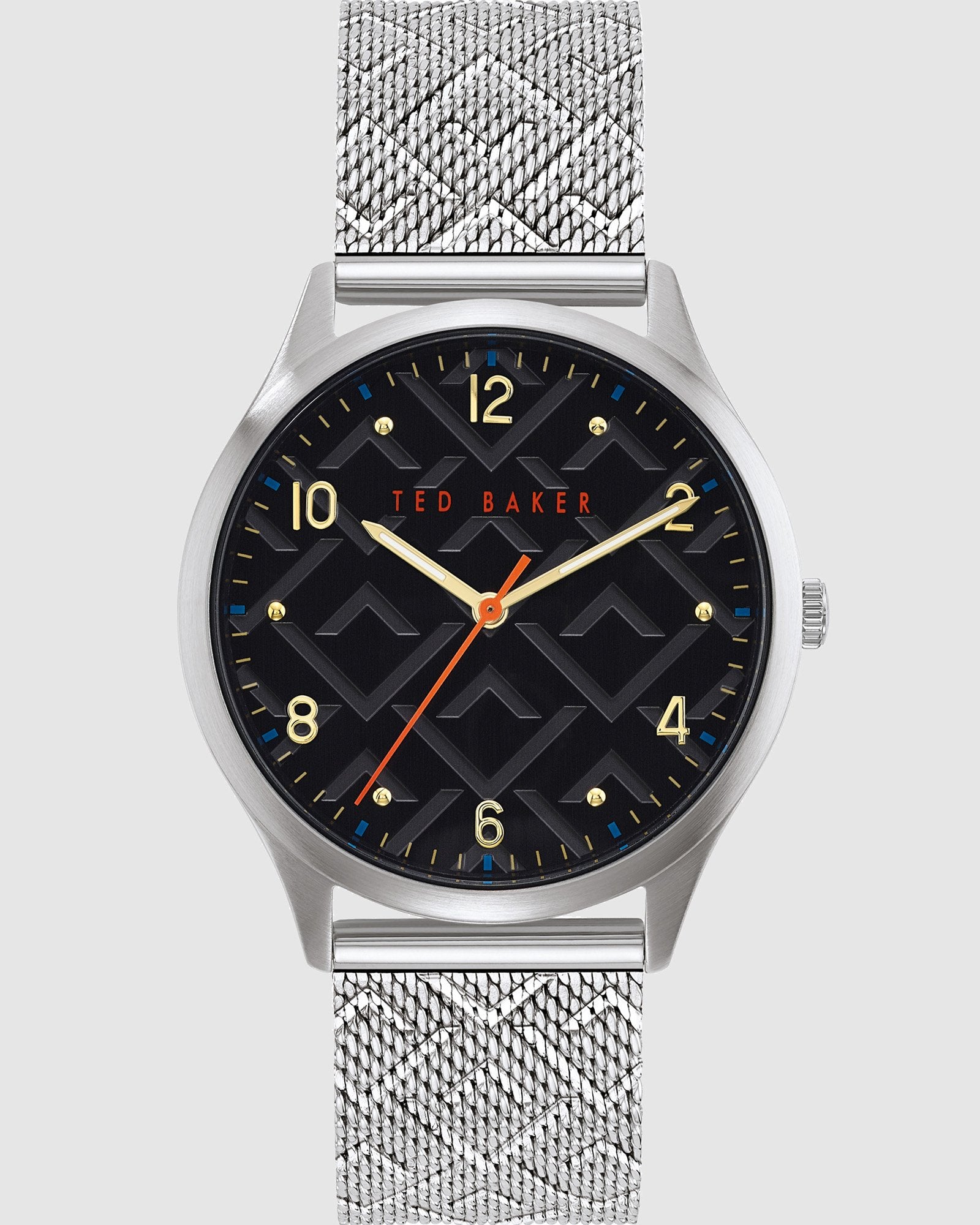Ted Baker Manhatt Silver Mesh Black Watch