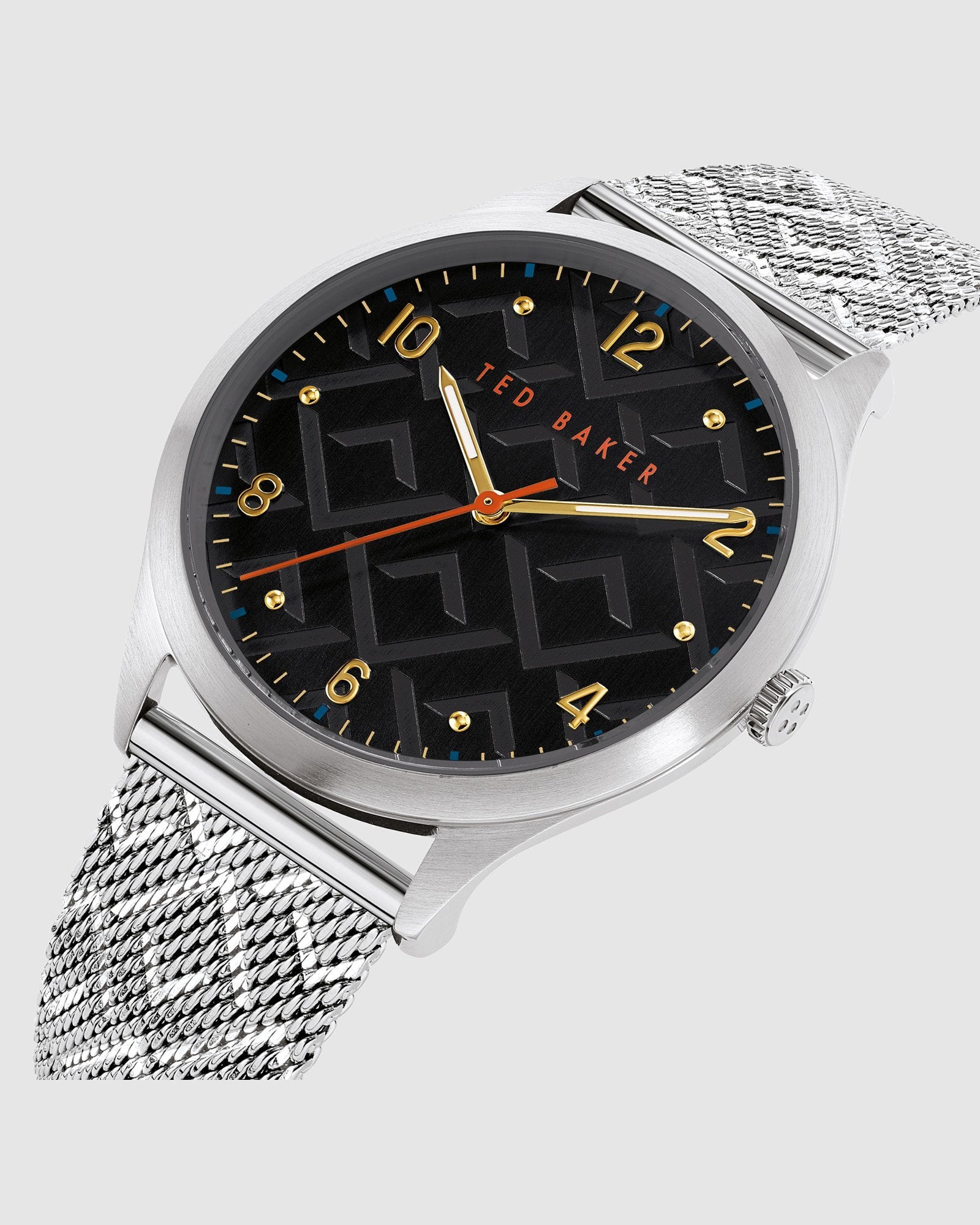 Ted Baker Manhatt Silver Mesh Black Watch