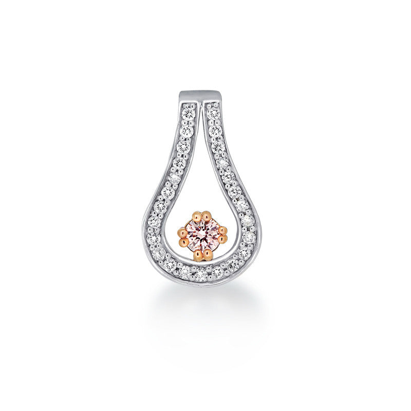 Blush Pink Brilliant Cut Pink Argyle Diamond Pendant