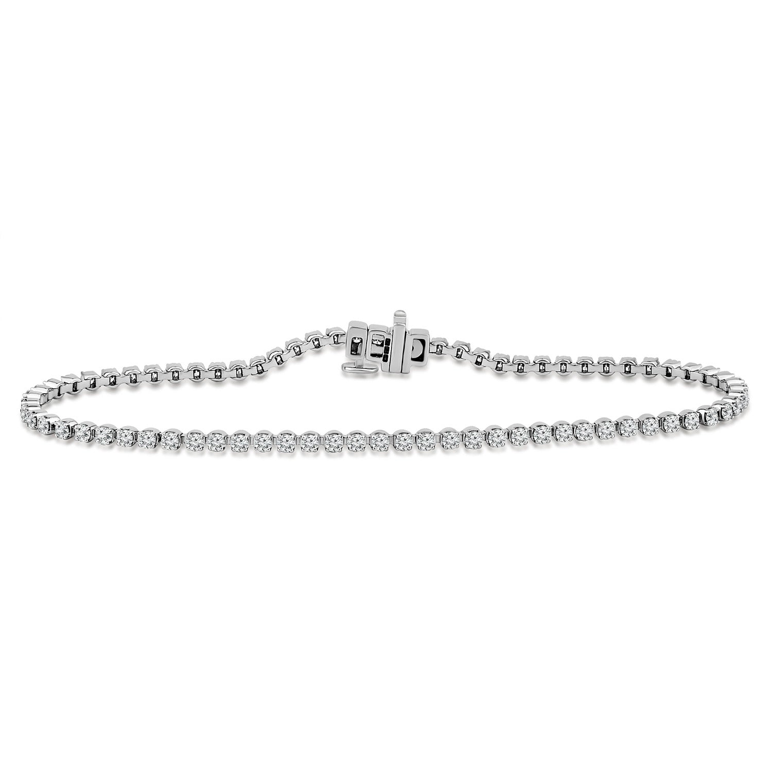 18ct White Gold 2.00ct Diamond Tennis Bracelet