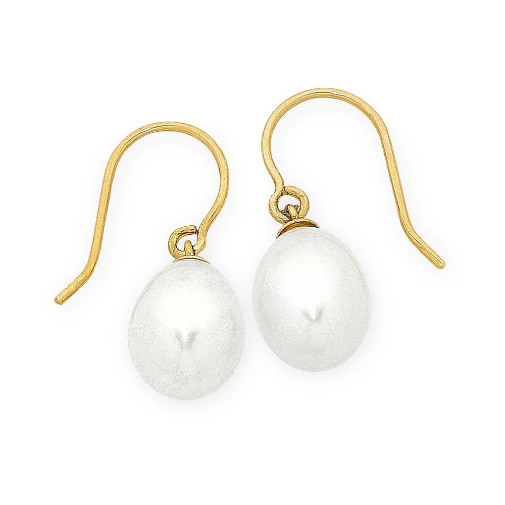 9ct Yellow Gold Pearl Earrings