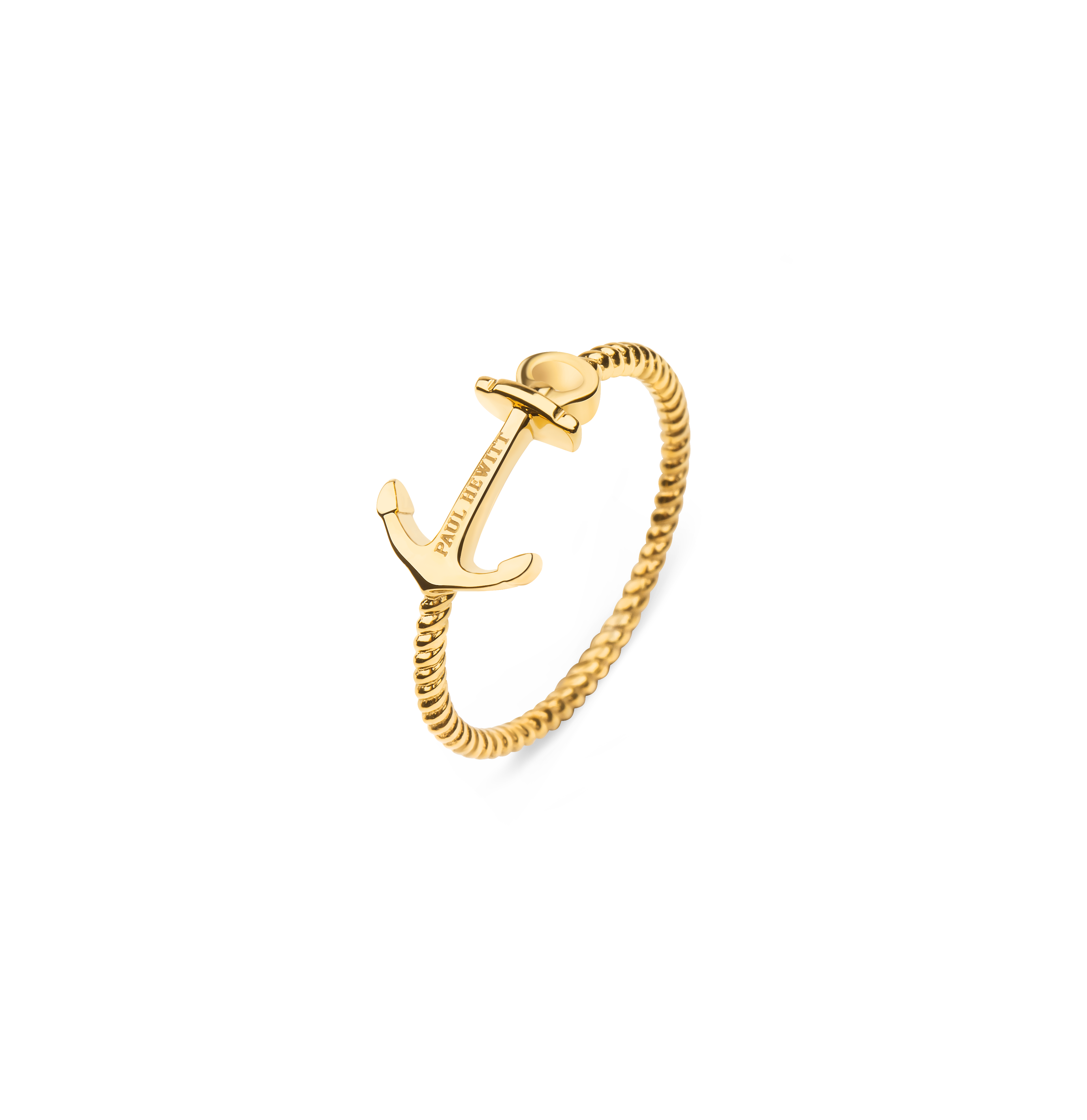 Paul Hewitt Anchor Rope Gold Ring