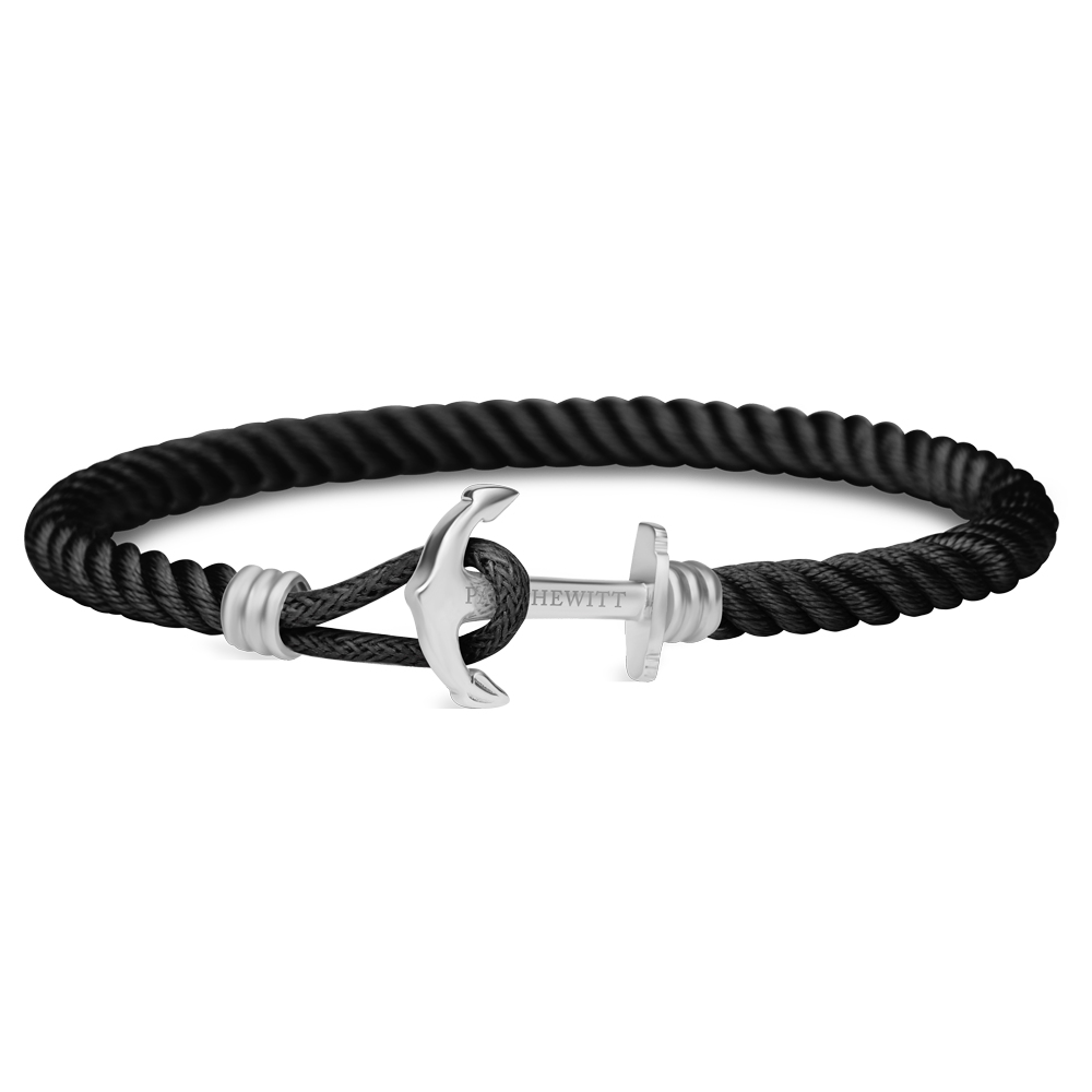 Paul Hewitt Phrep Lite Nylon Silver / Black Bracelet