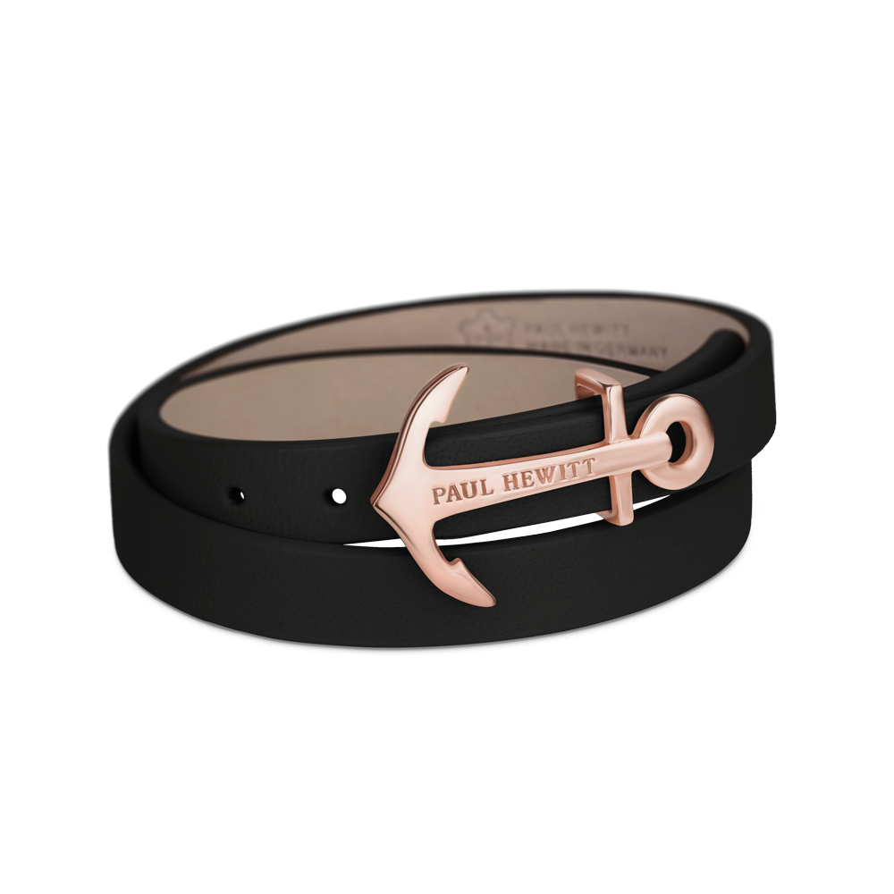 Paul Hewitt North Bound Rose Gold / Black Bracelet - S