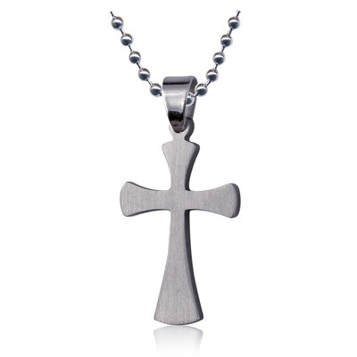 Stainless Steel Mens Cross Necklace