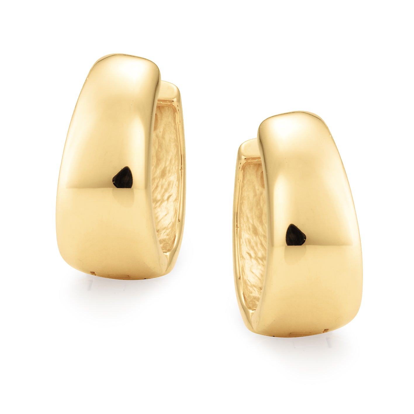 9ct Yellow Gold Tapered Huggie Earrings