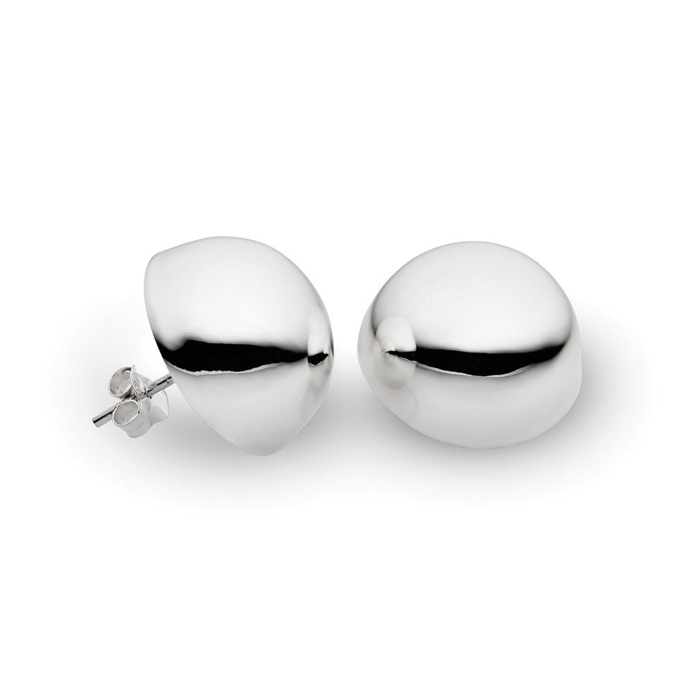 Sterling Silver Dome Stud Earrings